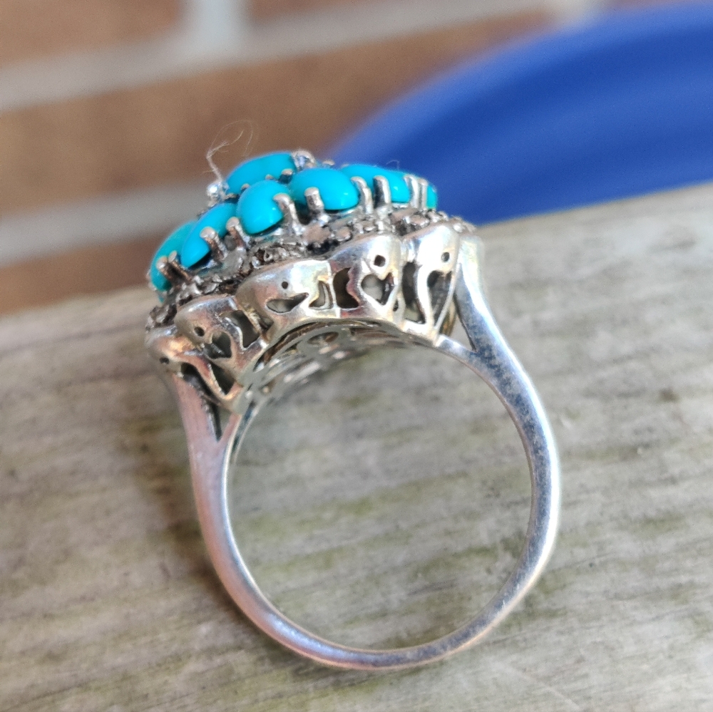 Sterling Silver Sleeping Beauty Turquoise Ring - Picture 5 of 8